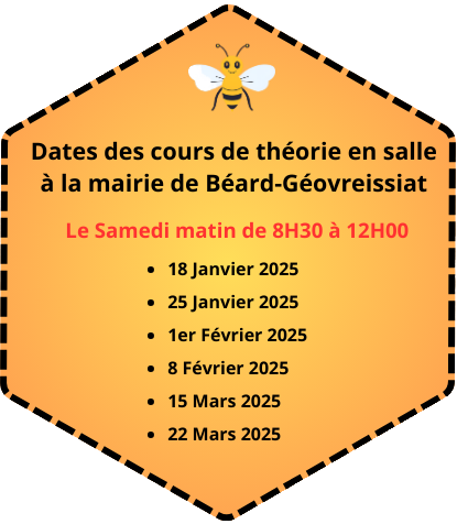 Dates de formation au rucher école de Béard-Géovreissiat